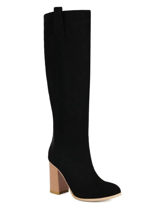 Lucie | Suede Block Heel Boots