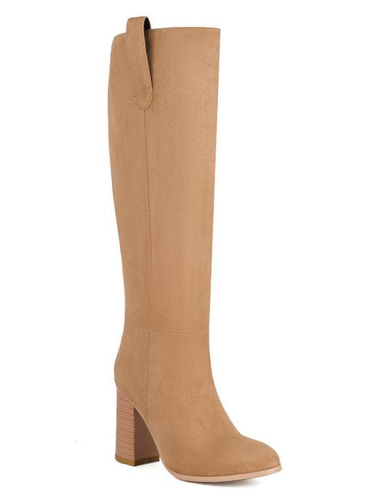 Lucie | Suede Block Heel Boots