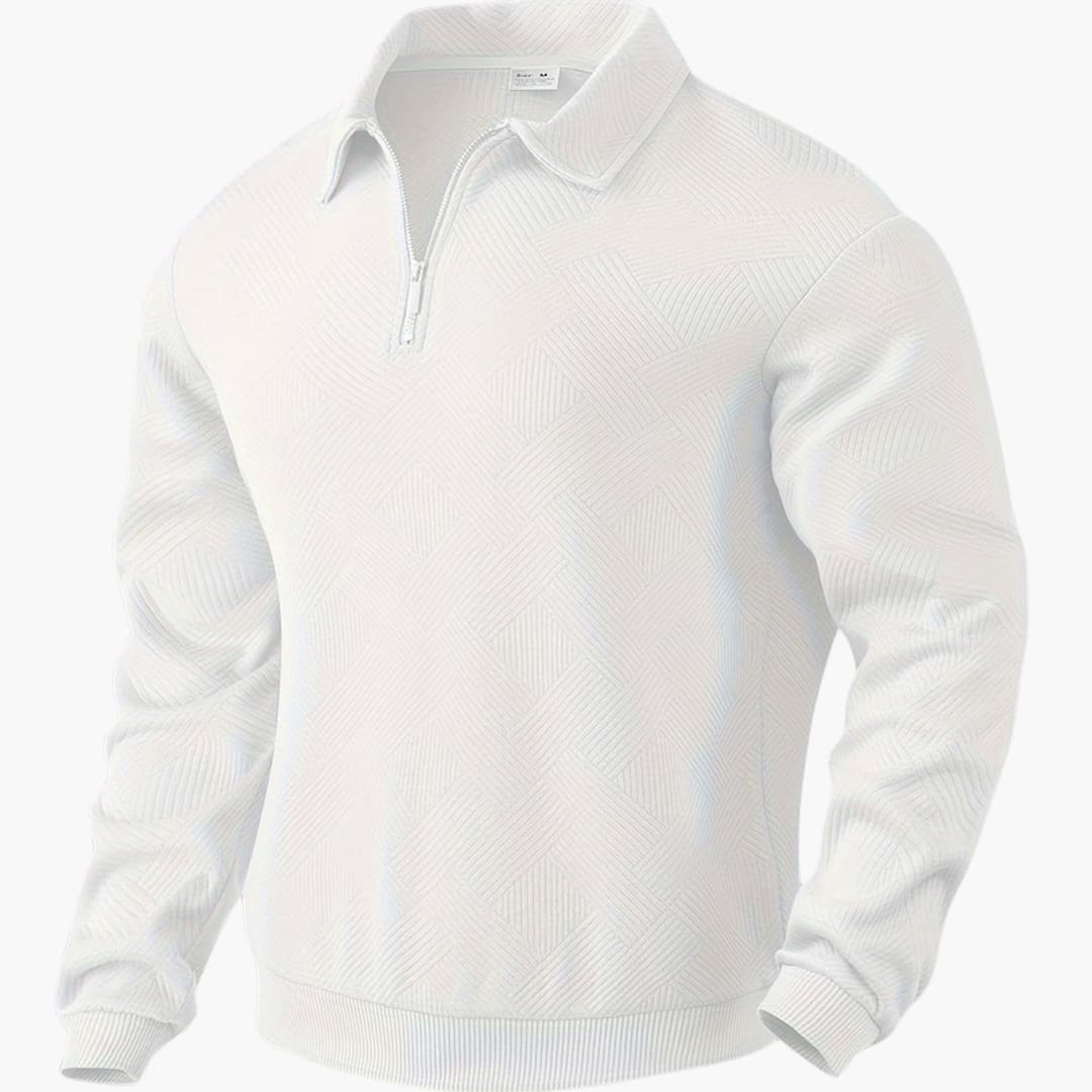 Luca | Geometric Zip Pullover