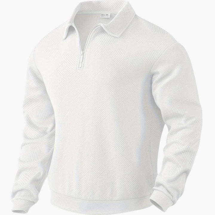 Luca | Geometric Zip Pullover