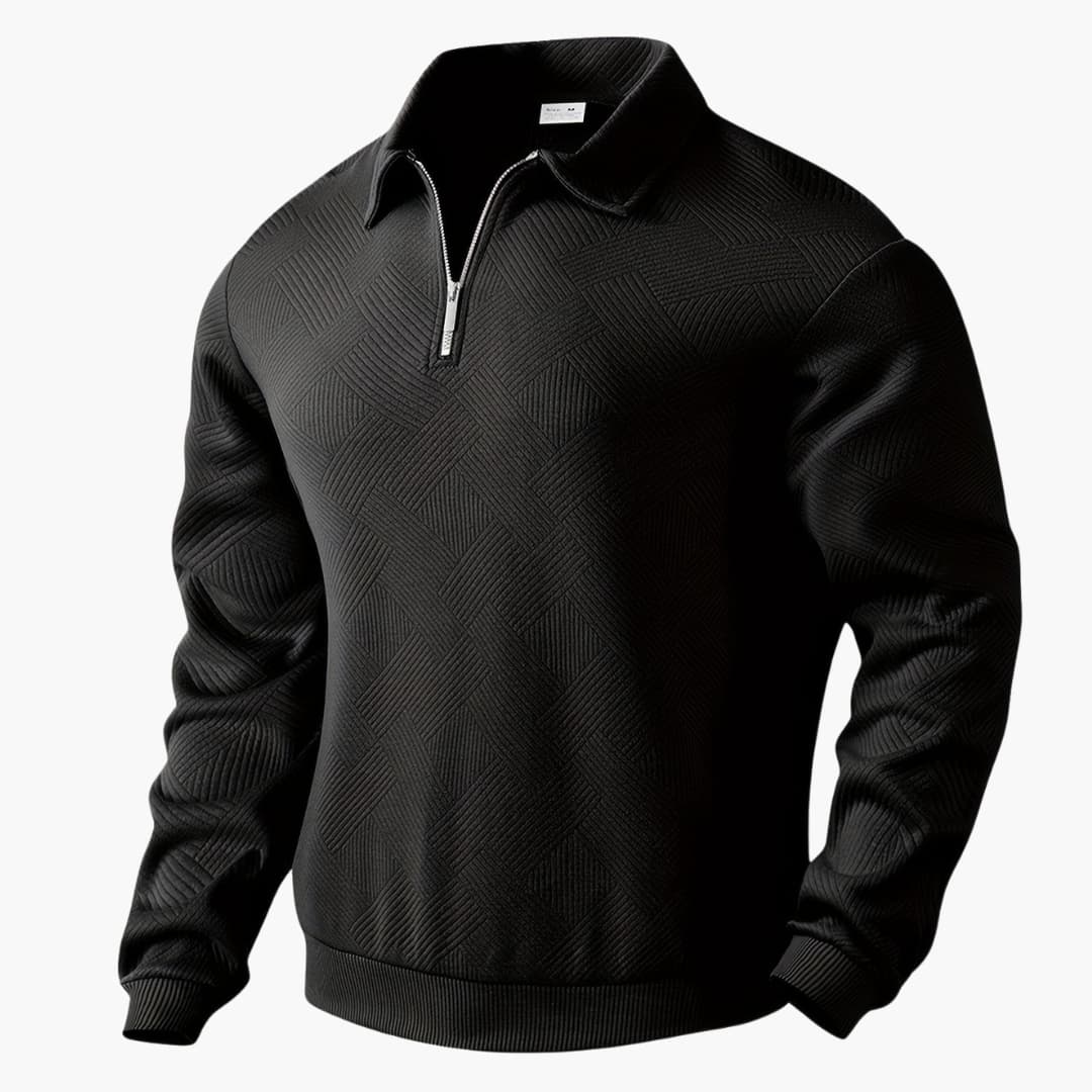 Luca | Geometric Zip Pullover