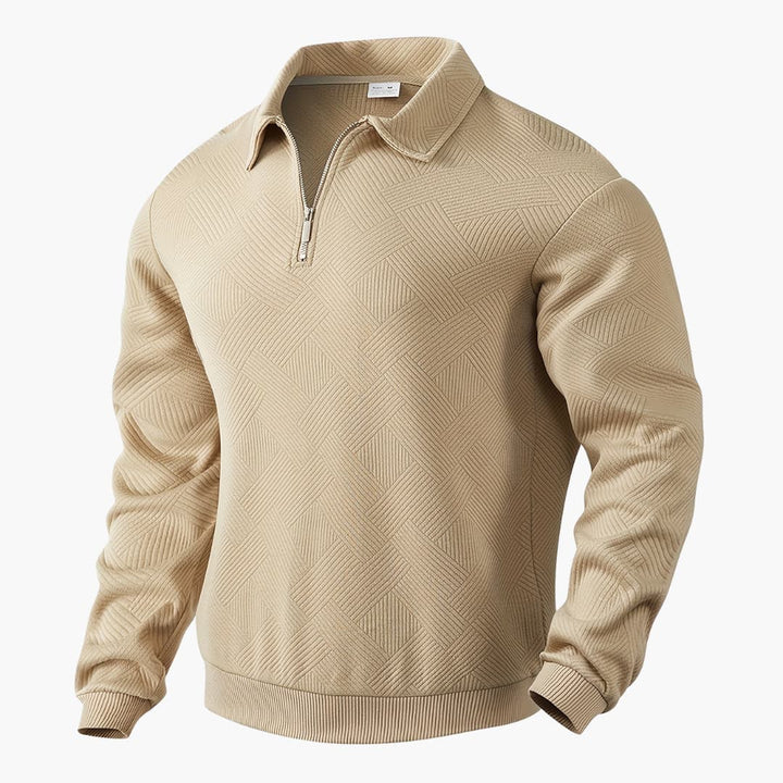 Luca | Geometric Zip Pullover