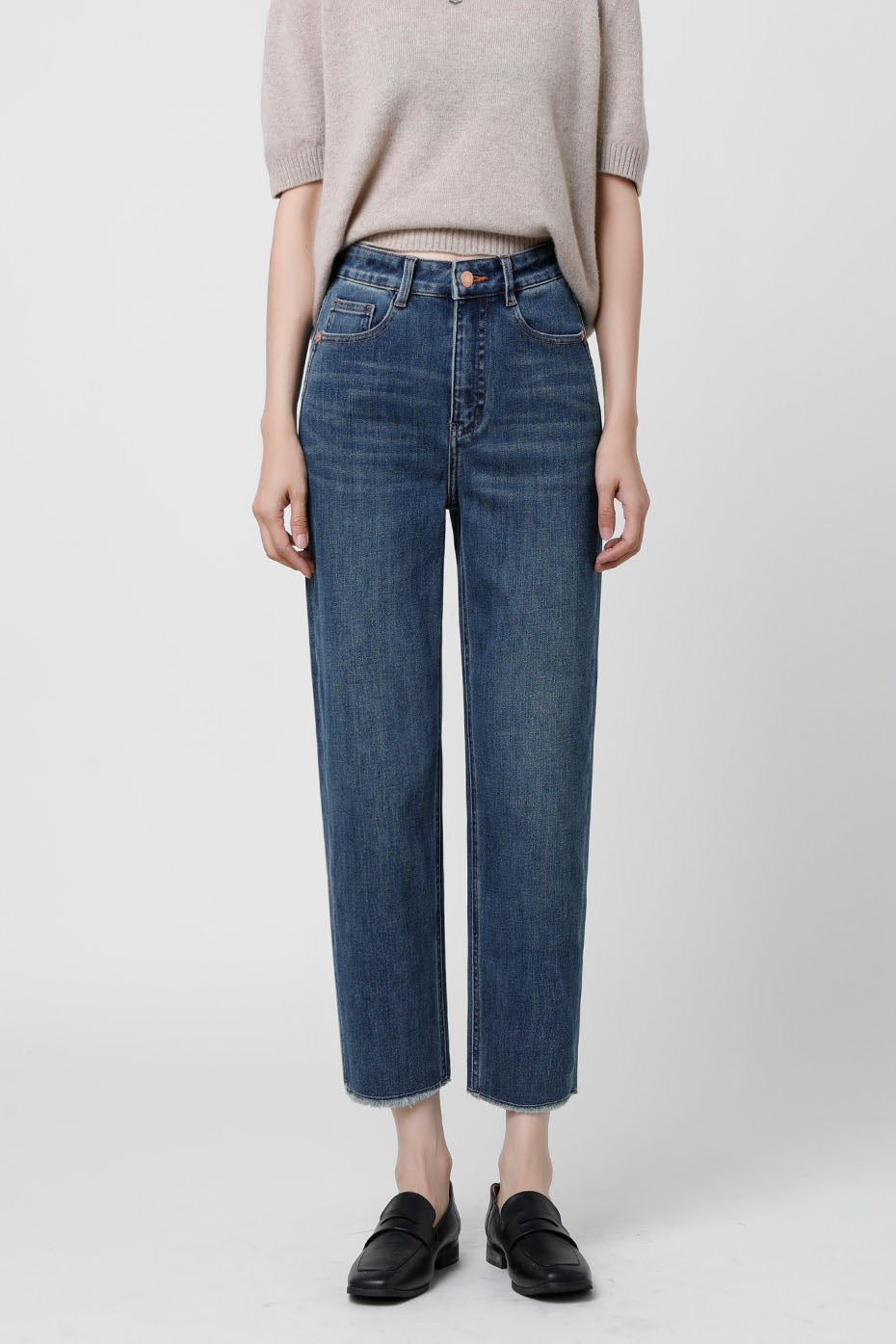 Celeste | Cropped Cigarette Denim