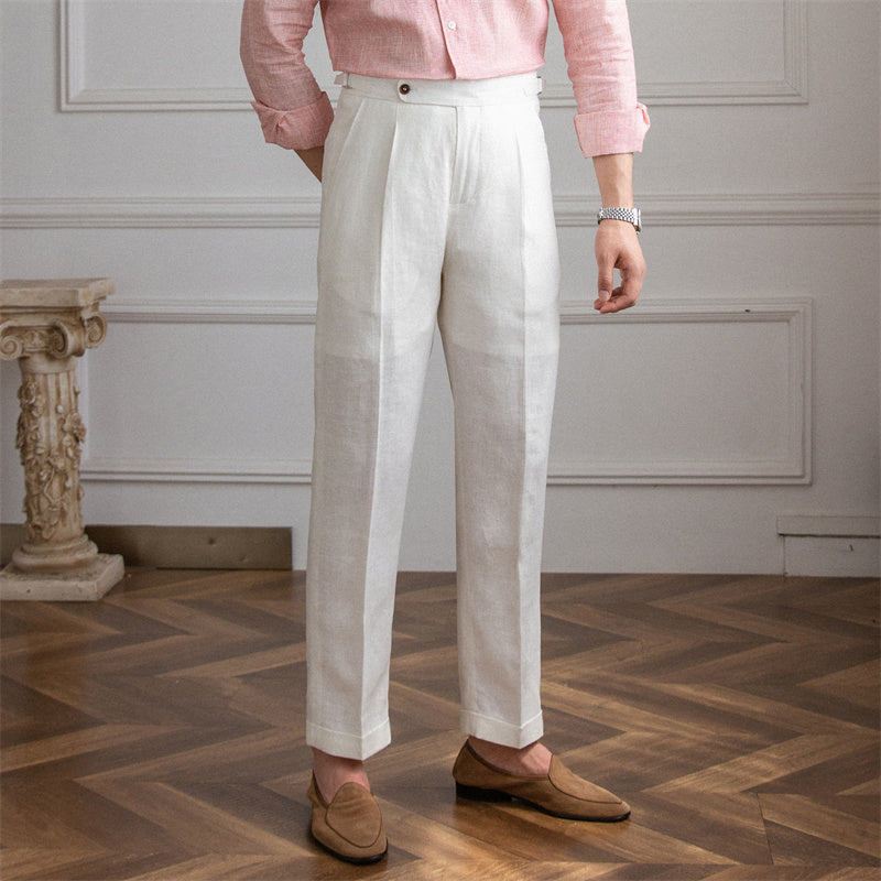 St. Barts | Linen Pleated Trousers