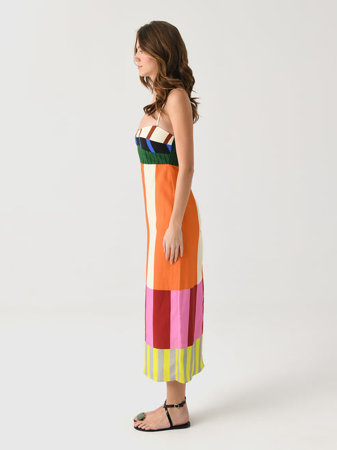 Chloe | Sunset Stripe Paloma Midi