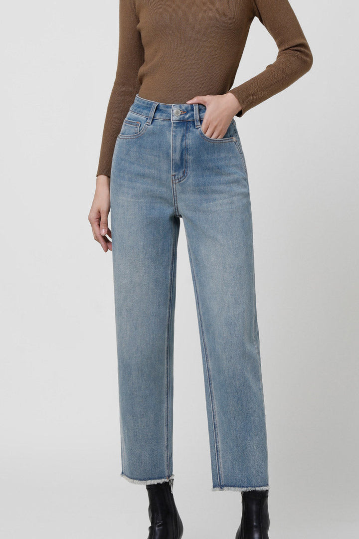 Celeste | Cropped Cigarette Denim