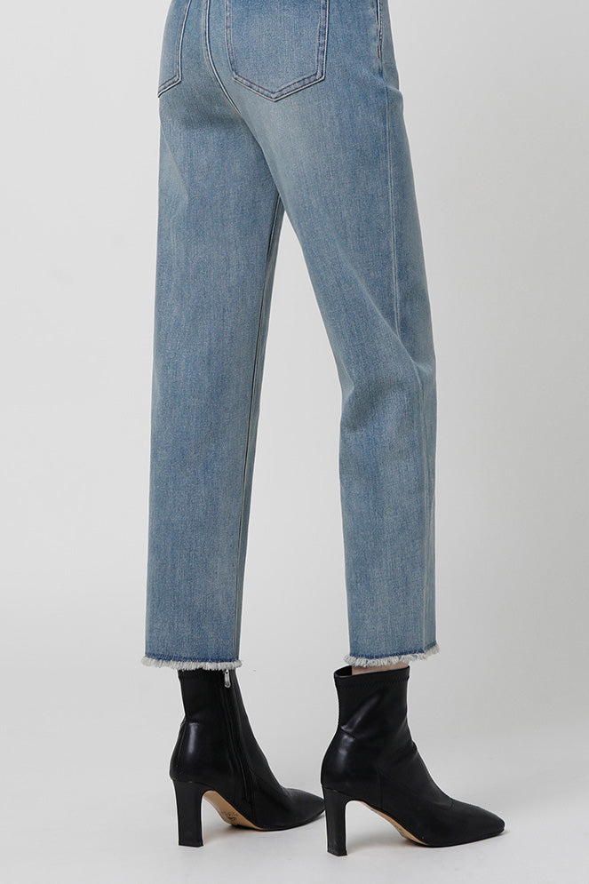 Celeste | Cropped Cigarette Denim