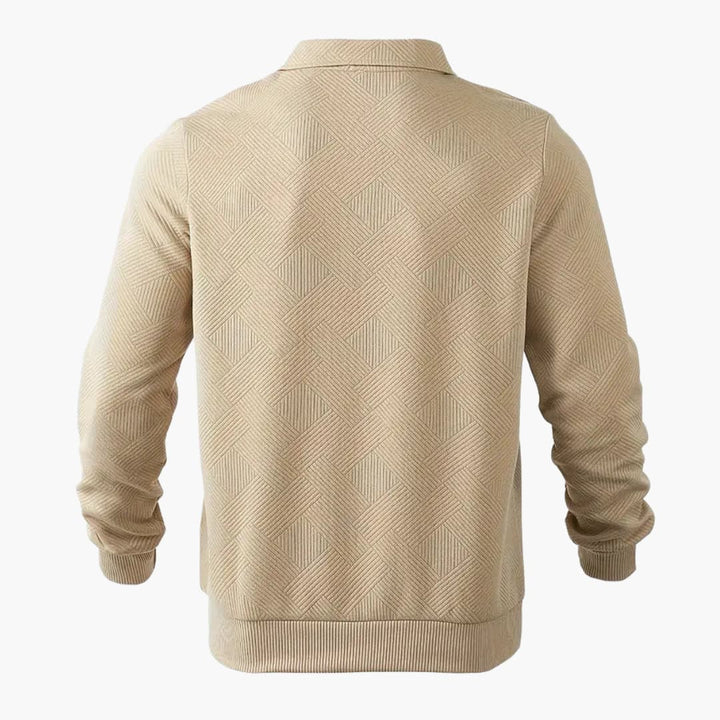 Luca | Geometric Zip Pullover