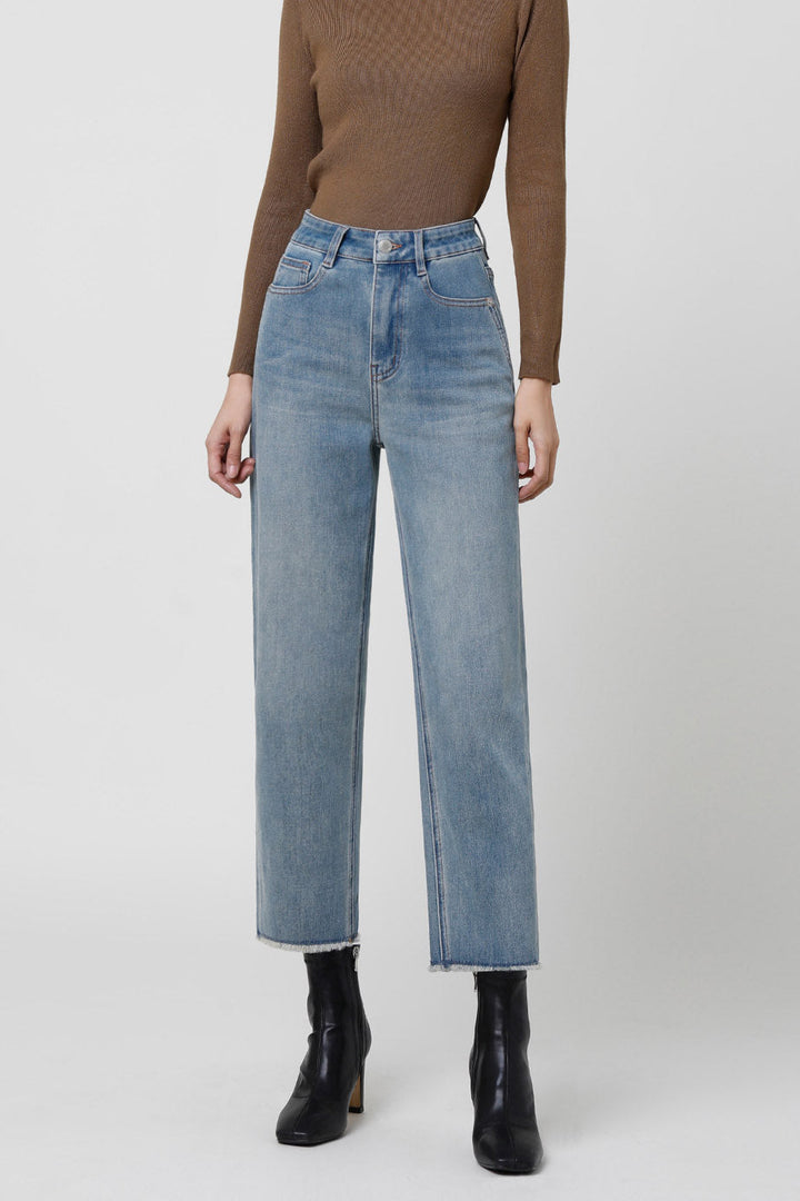 Celeste | Cropped Cigarette Denim