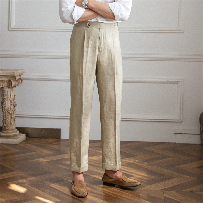 St. Barts | Linen Pleated Trousers