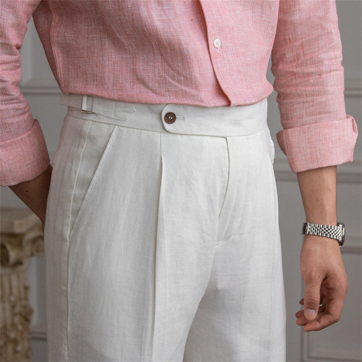 St. Barts | Linen Pleated Trousers