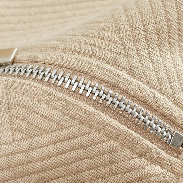 Luca | Geometric Zip Pullover
