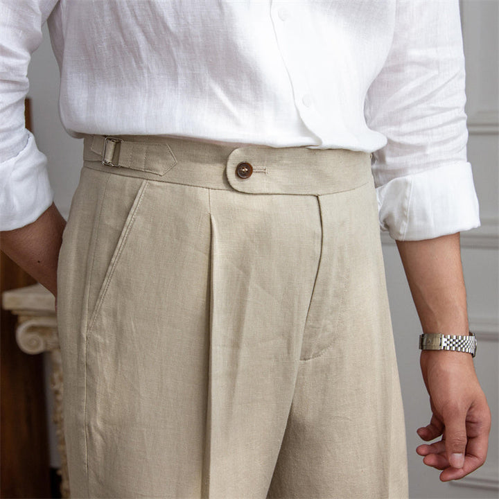 St. Barts | Linen Pleated Trousers