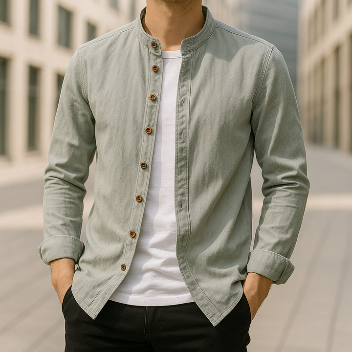 Sakai | Linen-Cotton Blend Shirt