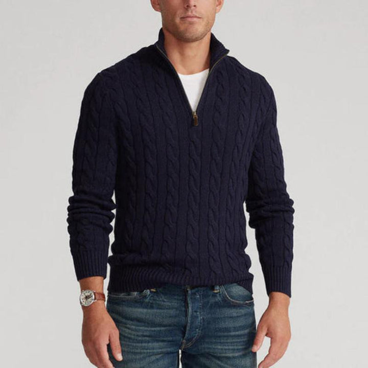 Brooks | Premium Cotton Half-Zip Sweater