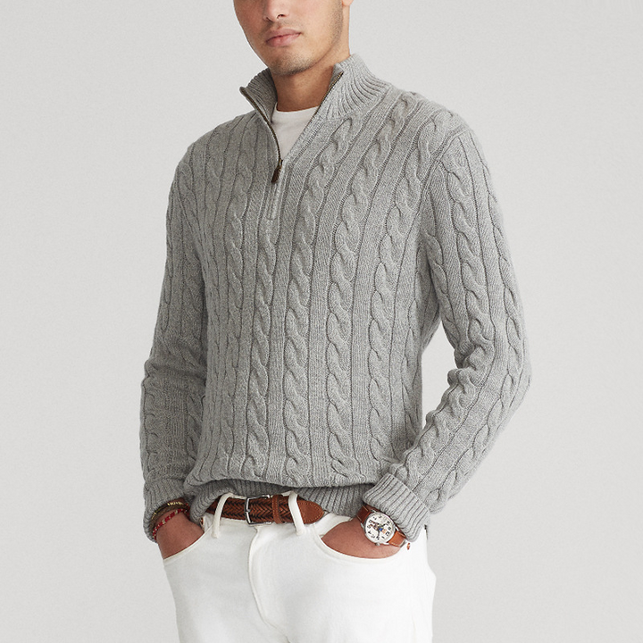 Brooks | Premium Cotton Half-Zip Sweater