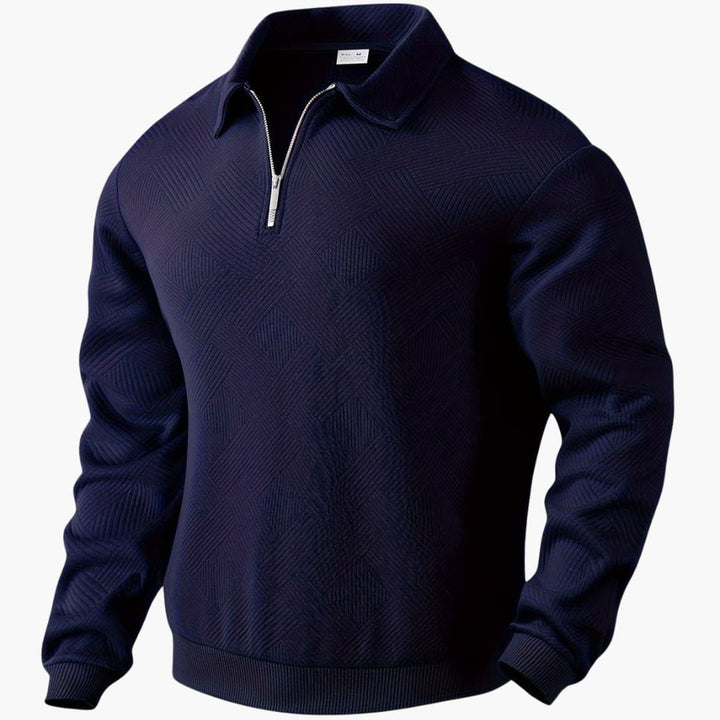 Luca | Geometric Zip Pullover