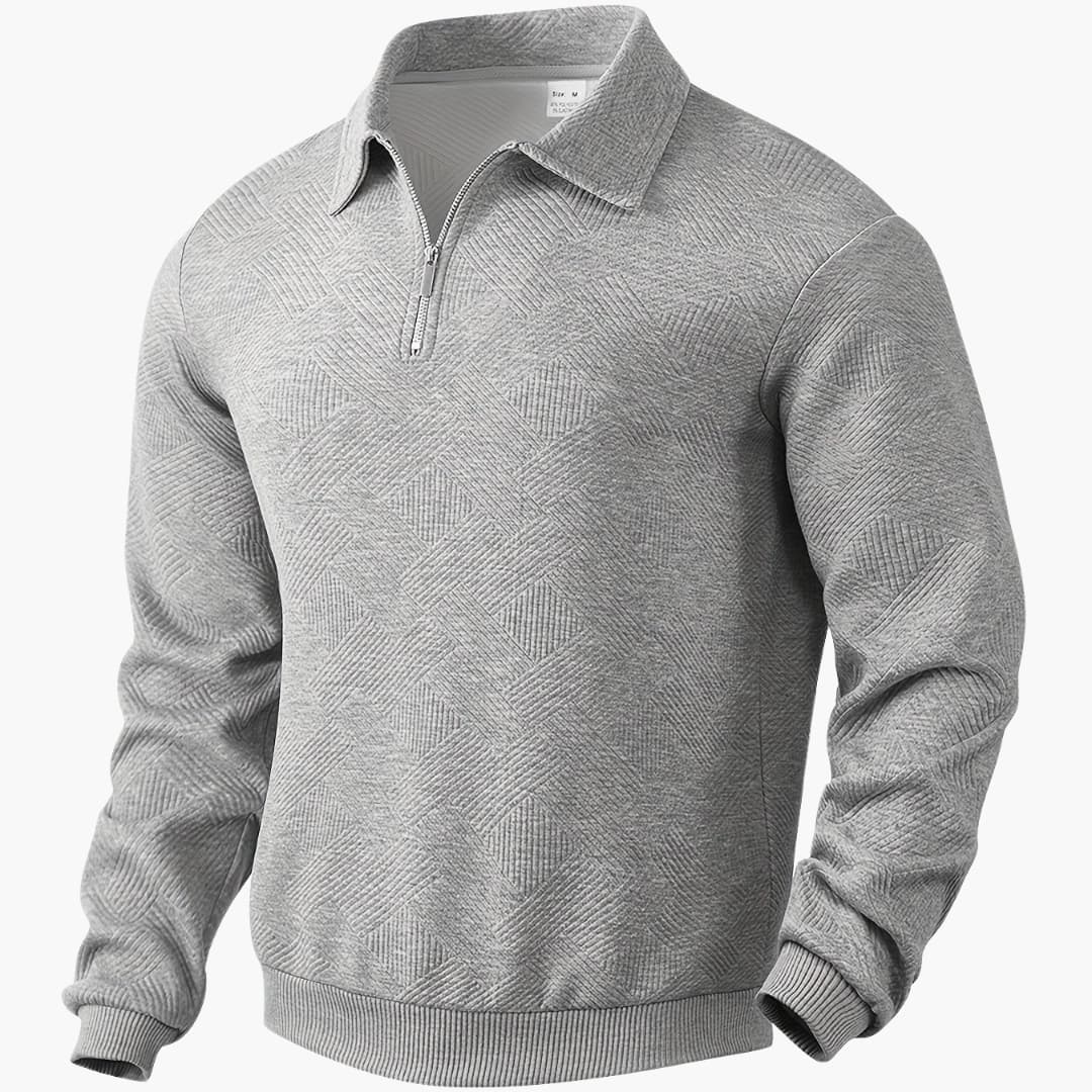 Luca | Geometric Zip Pullover