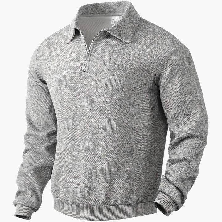 Luca | Geometric Zip Pullover
