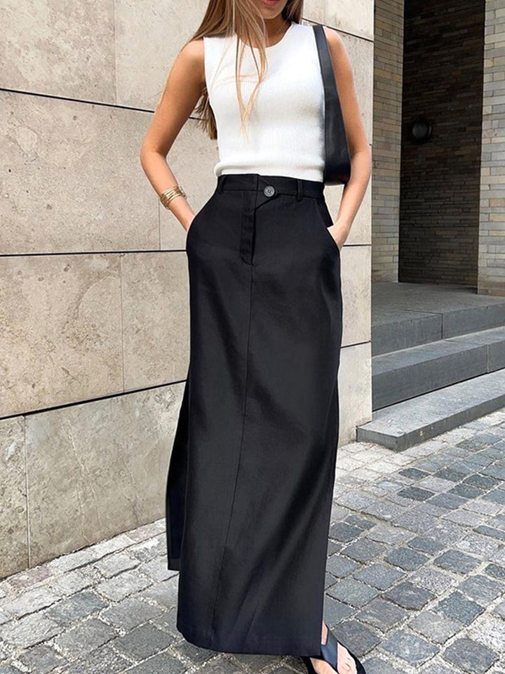 Ella | Buttoned Maxi Skirt