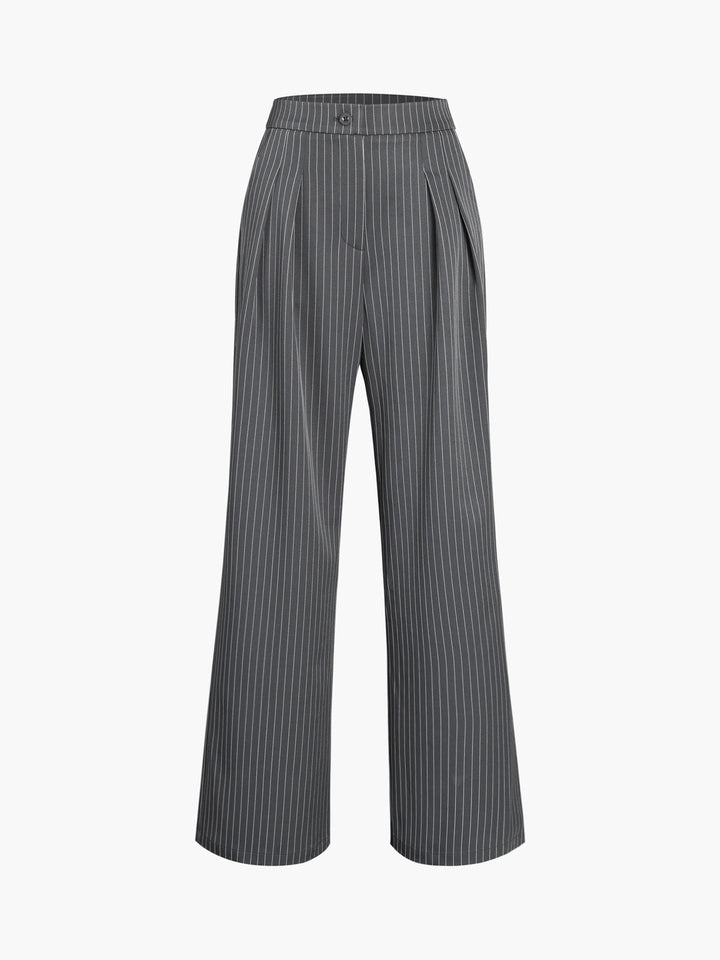 Mila | Pinstripe Pleated Pants