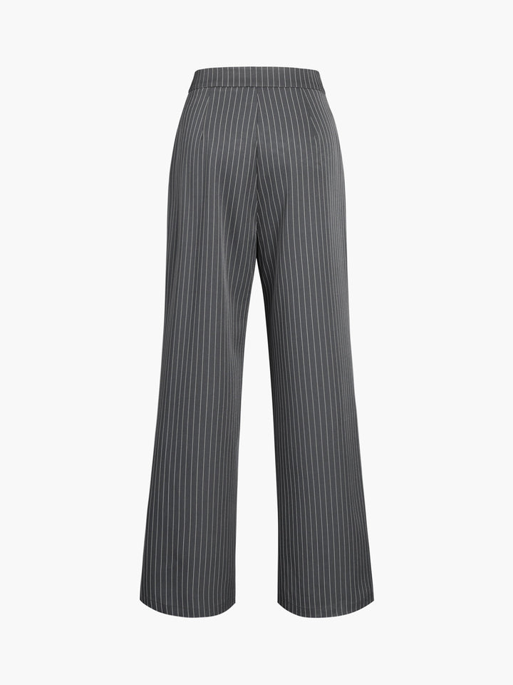 Mila | Pinstripe Pleated Pants