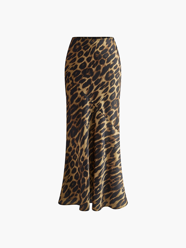 Anna | Slim Leopard Maxi Skirt