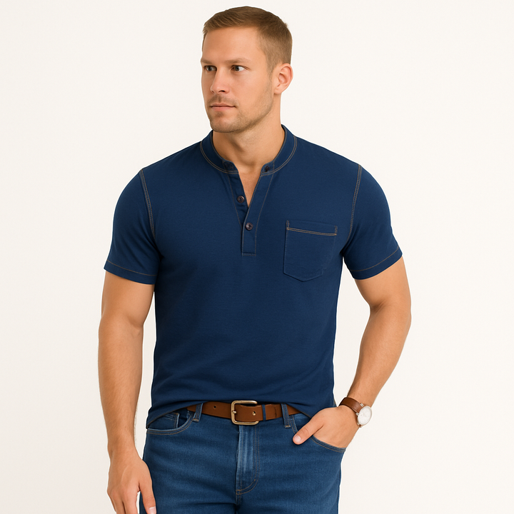 Vaughn | Elegant Henley Polo