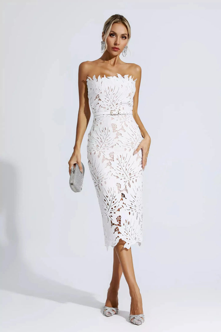 Capri | White Floral Lace Dress