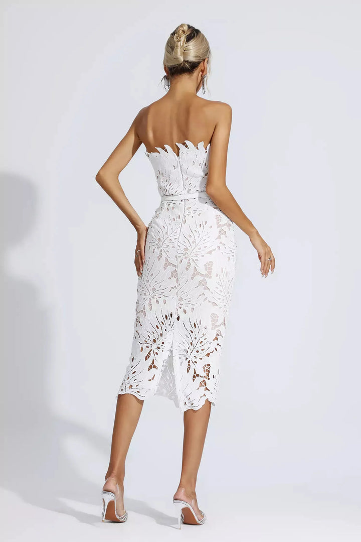 Capri | White Floral Lace Dress