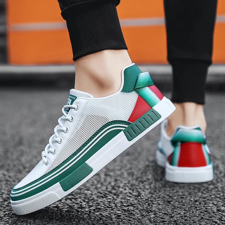 Milan | Leather Mesh Trainers