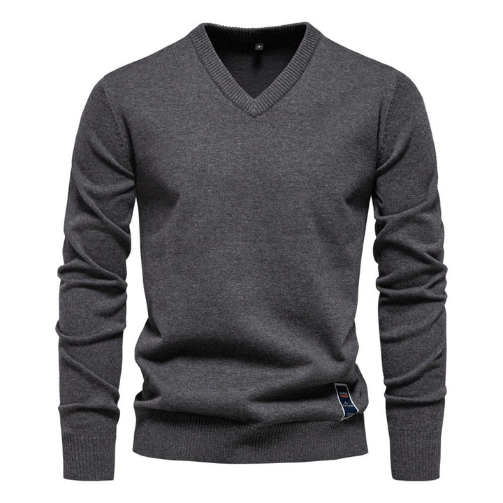 Maxim | V-Neck Cotton Pullover