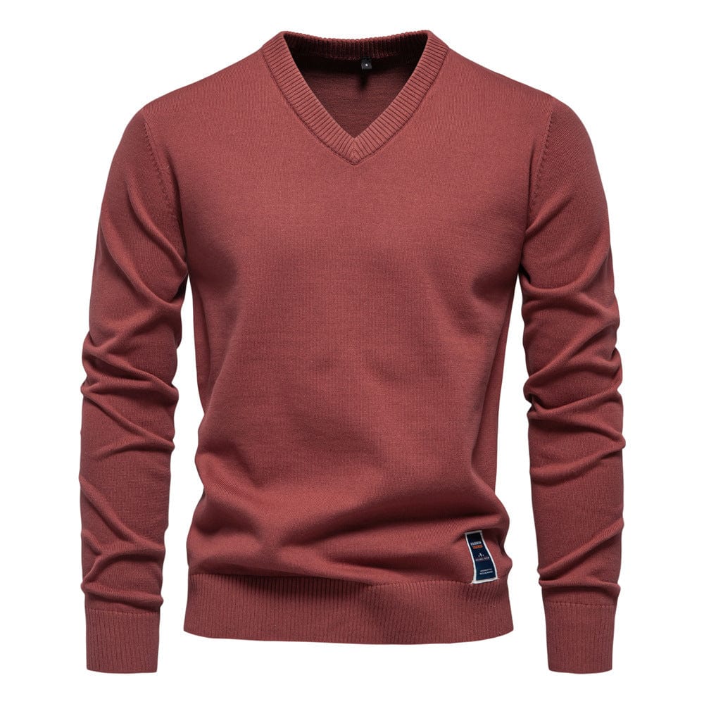 Maxim | V-Neck Cotton Pullover