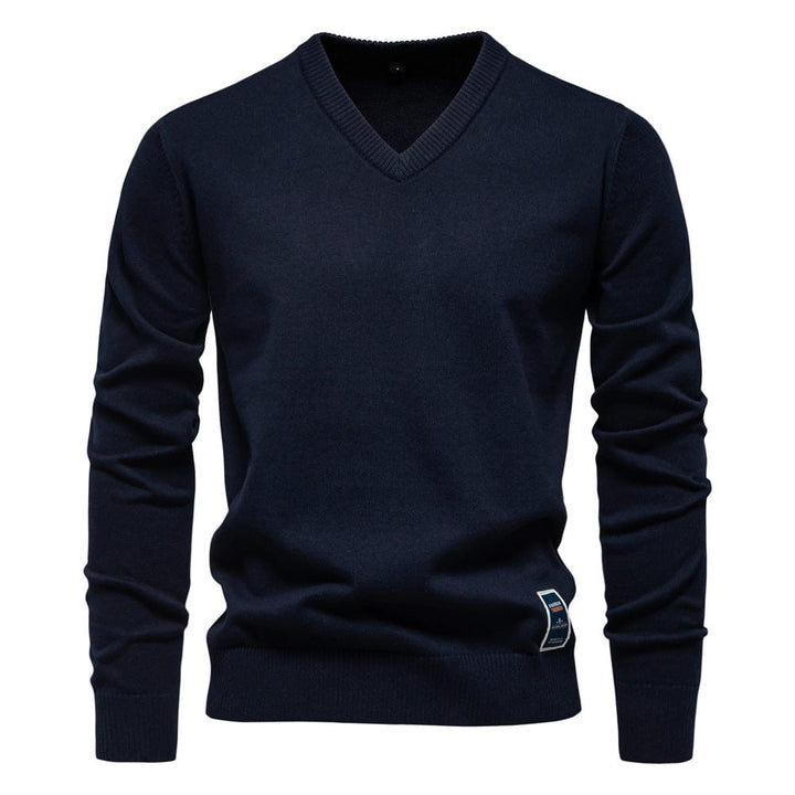 Maxim | V-Neck Cotton Pullover
