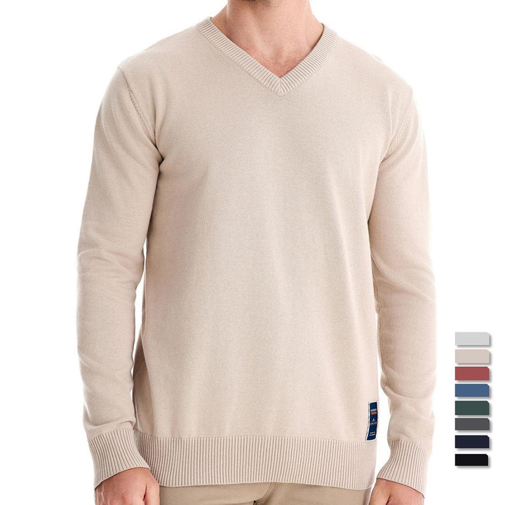Maxim | V-Neck Cotton Pullover