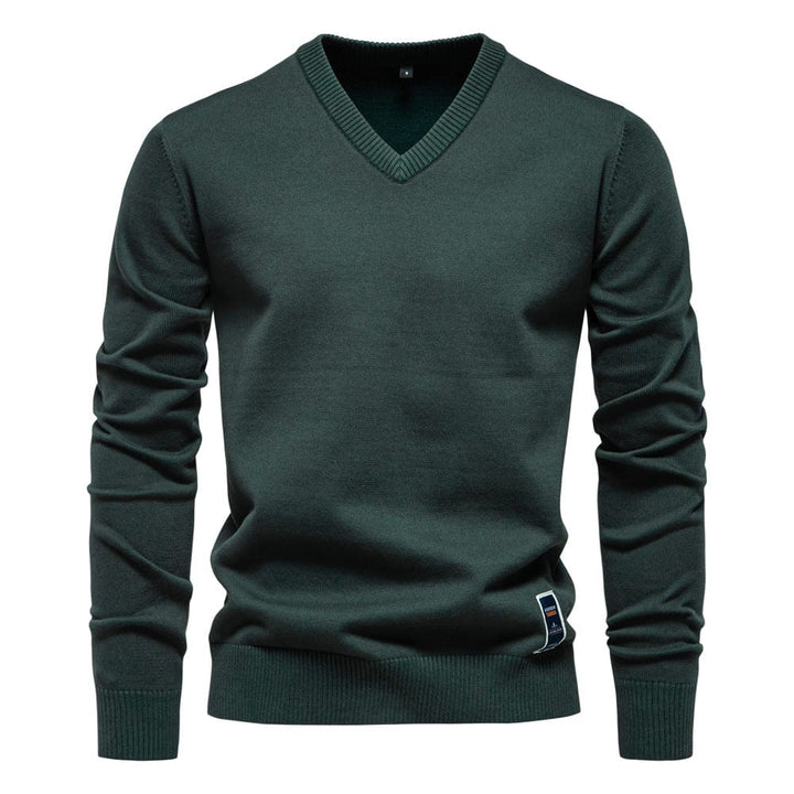 Maxim | V-Neck Cotton Pullover