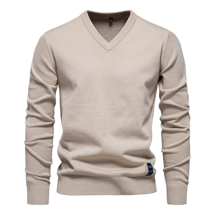 Maxim | V-Neck Cotton Pullover