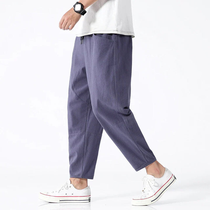 Taro | Relaxed Cotton-Linen Pants