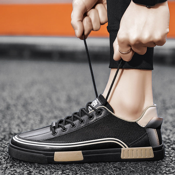 Milan | Leather Mesh Trainers