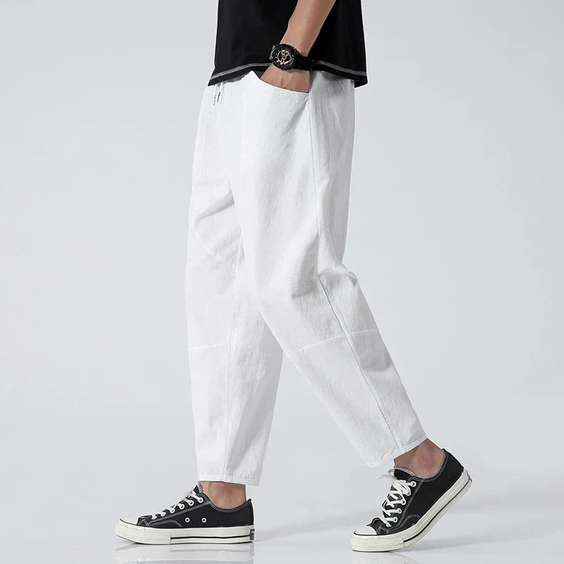 Taro | Relaxed Cotton-Linen Pants