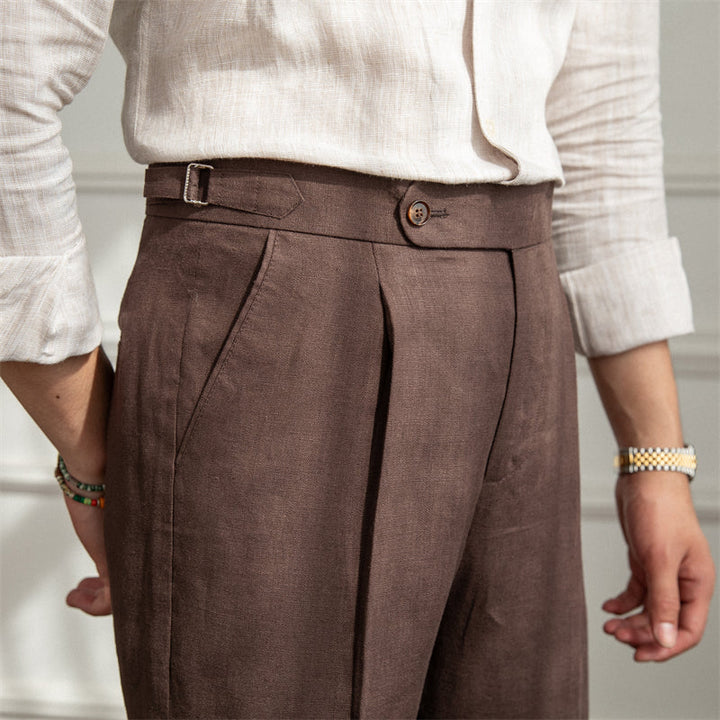 St. Barts | Linen Pleated Trousers