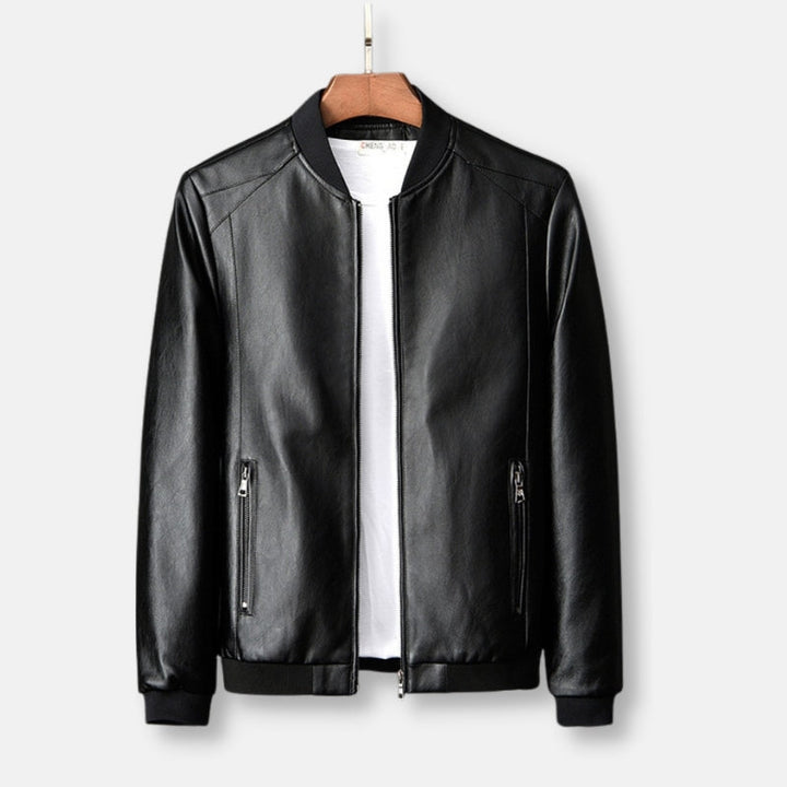 Valeron | Leather Baseball Jacket