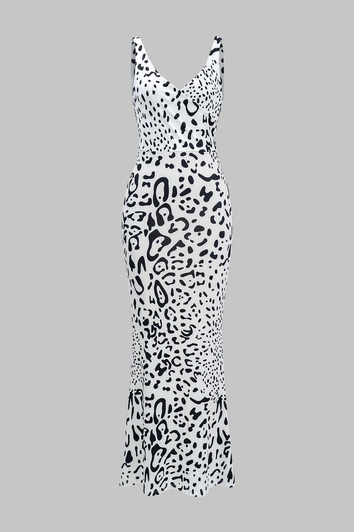 Kali | Abstract Print V-Neck Maxi