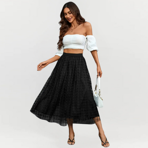 Elia | High Waist Midi Skirt