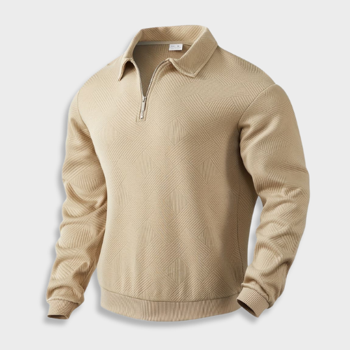 Luca | Geometric Zip Pullover