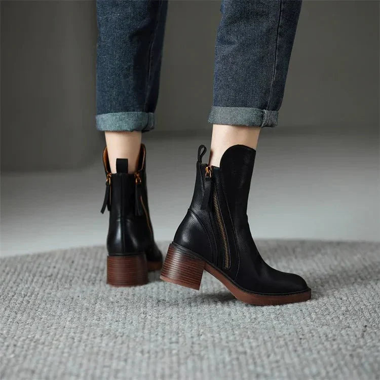 Rochelle | Leather Ankle Boots