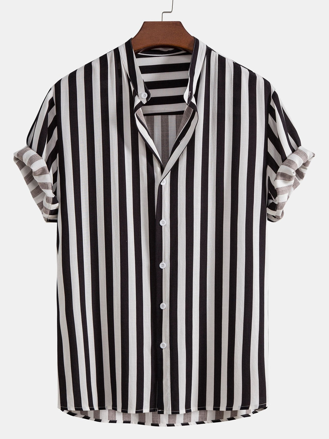 Kane | Striped Collar Shirt & Shorts