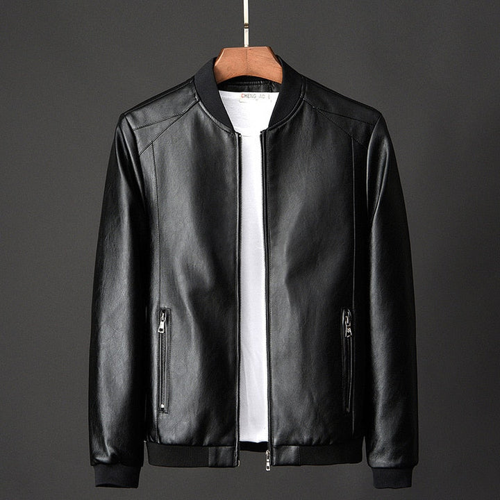 Valeron | Leather Baseball Jacket