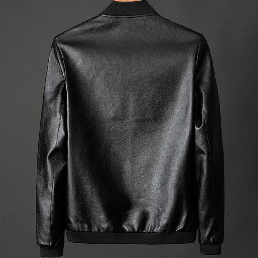 Valeron | Leather Baseball Jacket