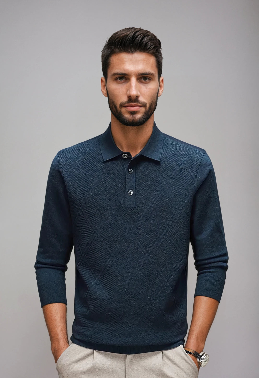 Atlas | Diamond Knit Polo